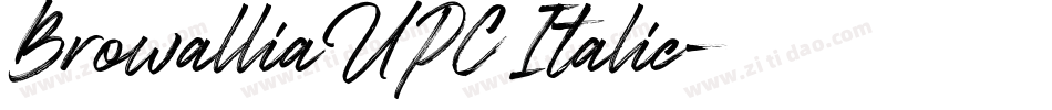 BrowalliaUPC Italic字体转换